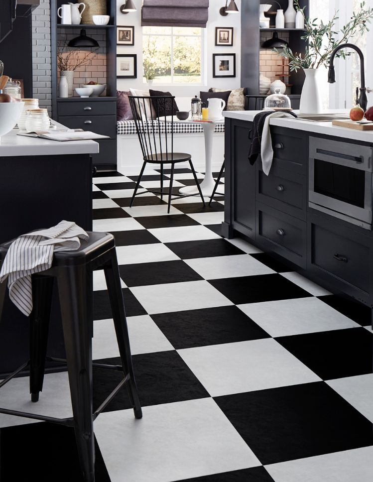 luxury vinyl tile flooring in a IL kitchen