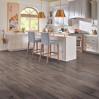 luxury vinyl plank flooring in a IL kitchen